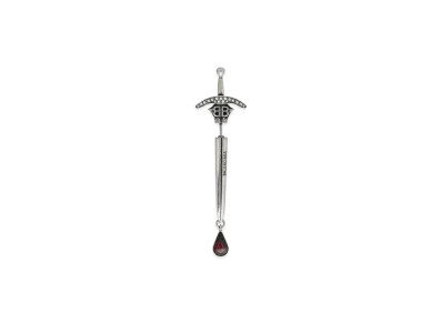 BALENCIAGA Goth Sword Earrings "Silver"