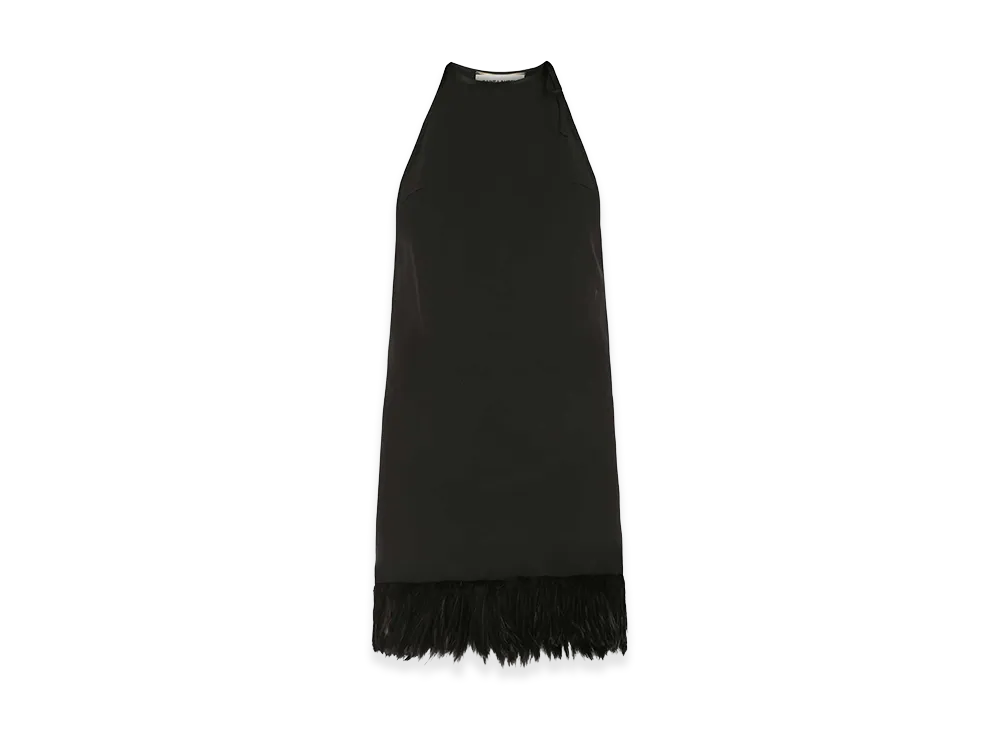 Saint Laurent Women's Crepe Mini Dress "Black"