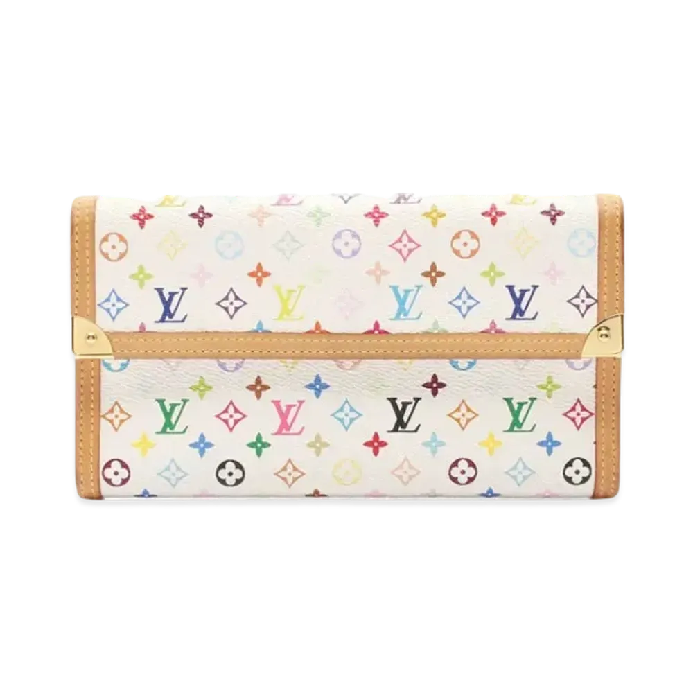 Louis Vuitton Porte Tresor International Monogram Multicolor "Blanc"　
