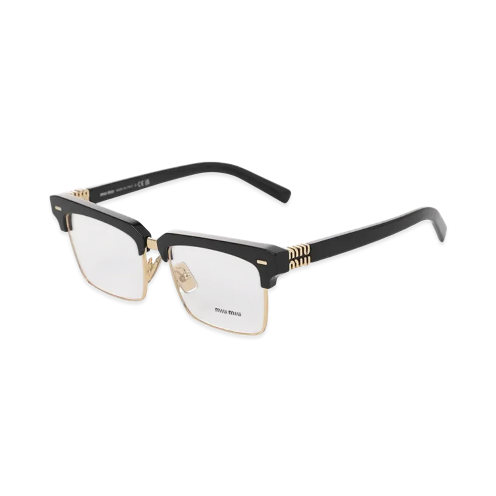 MIU MIU Square Thermont Blow Metal Logo "Black"