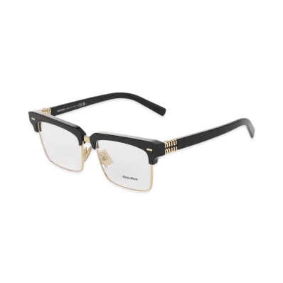 MIU MIU Square Thermont Blow Metal Logo "Black"