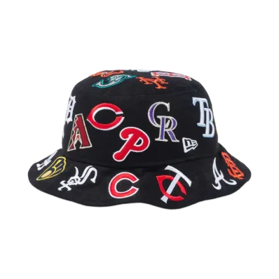 NEW ERA Bucket 01 Team Logo Allover MLB "Black"
