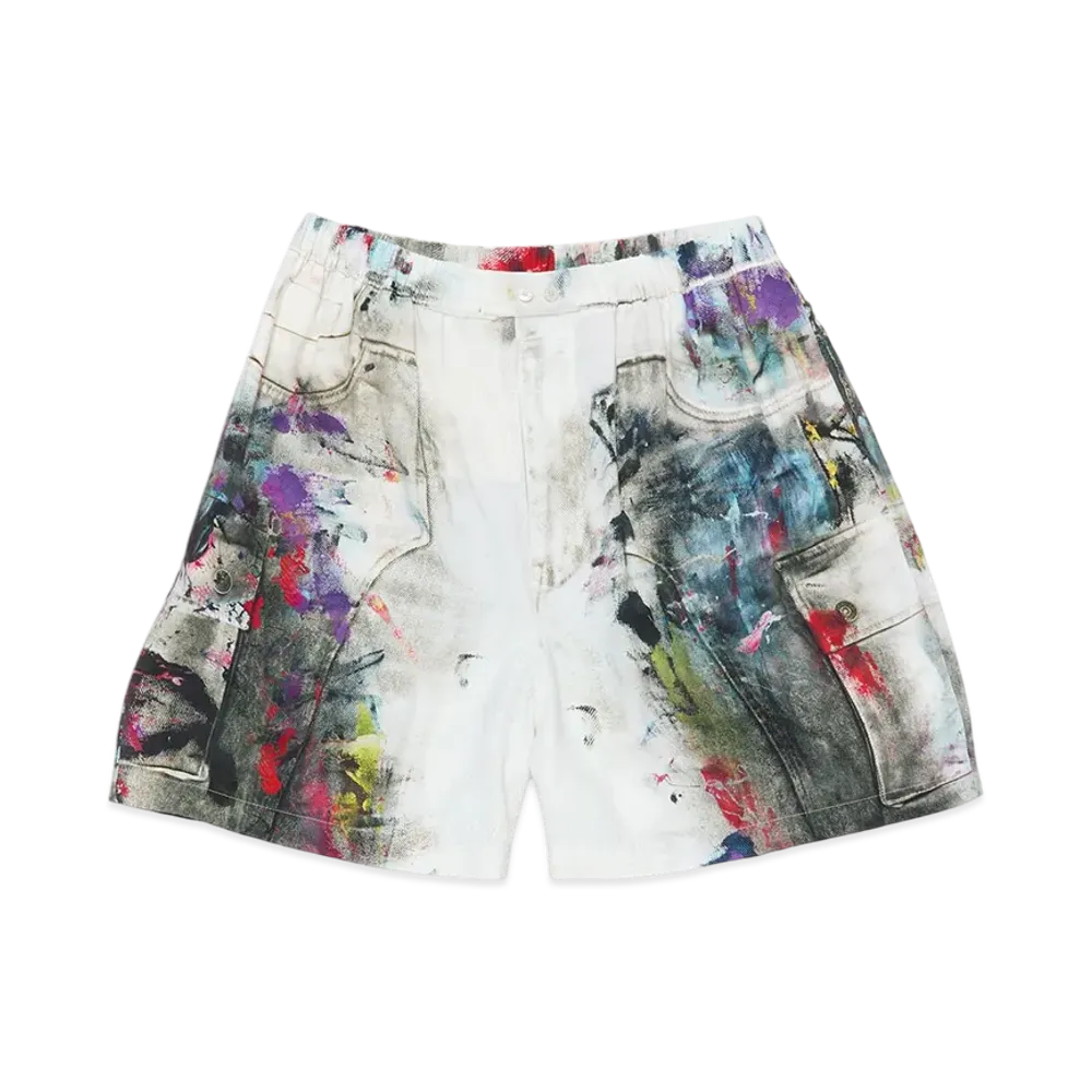 Acne Studios Printed Shorts "White Multicolor"