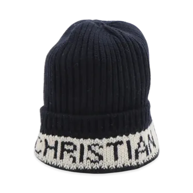 Dior Christian Dior Logo Knit Cap "Navy/White"