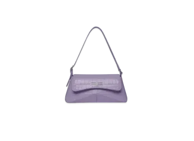 BALENCIAGA Crocodile XX Small Flip Bag "Purple"
