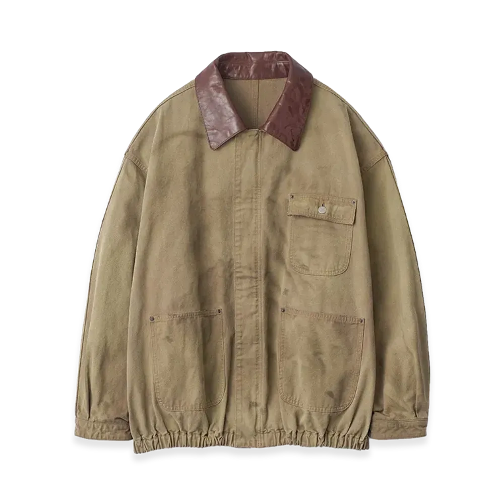 ssstein Sulfur Dyed Oxford Vintage Jacket "Khaki Beige"