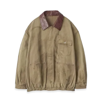 ssstein Sulfur Dyed Oxford Vintage Jacket "Khaki Beige"