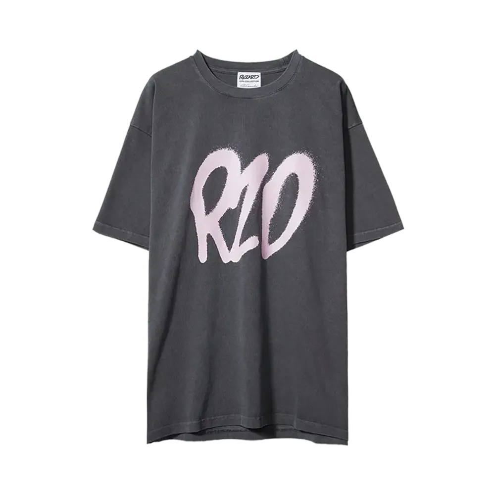 ReZARD × Masato Yamaguchi \ x Spray Logo Print T-Shirts "PIGMENT PINK"