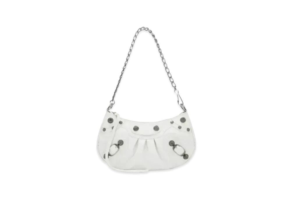 BALENCIAGA Le Cagole Mini Bag with Chain "White"