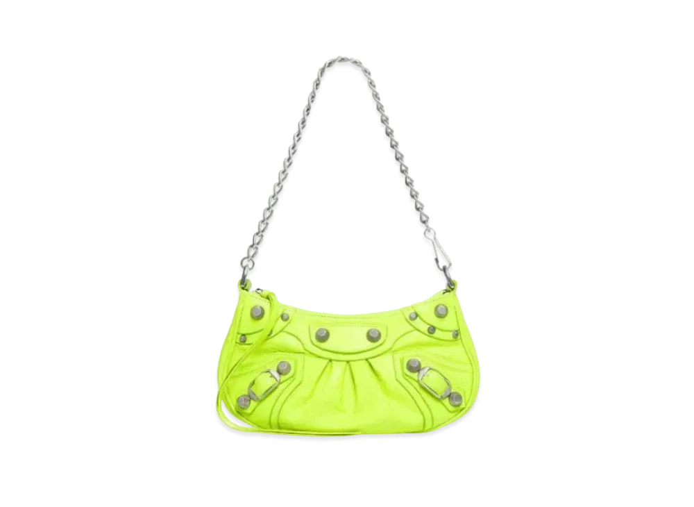 BALENCIAGA Le Cagole Mini Chain Handbag "Yellow"