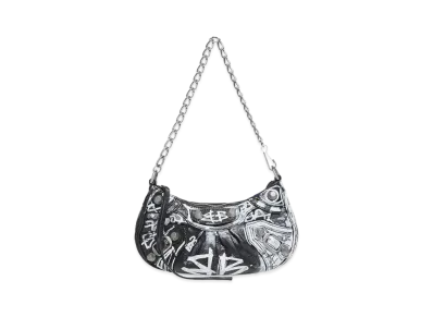 BALENCIAGA Le Cagole Mini Bag With Chain Graffiti "Black"