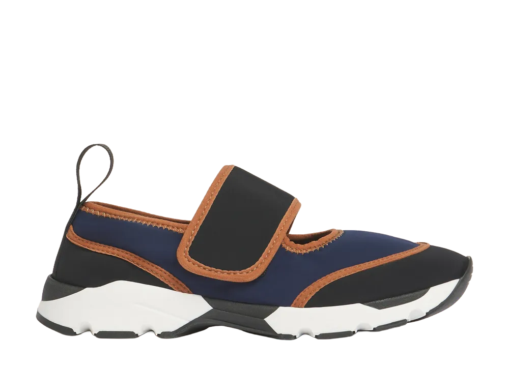 MARNI Women's Running Mary Jane Sneakers "Dark Blue/Black"