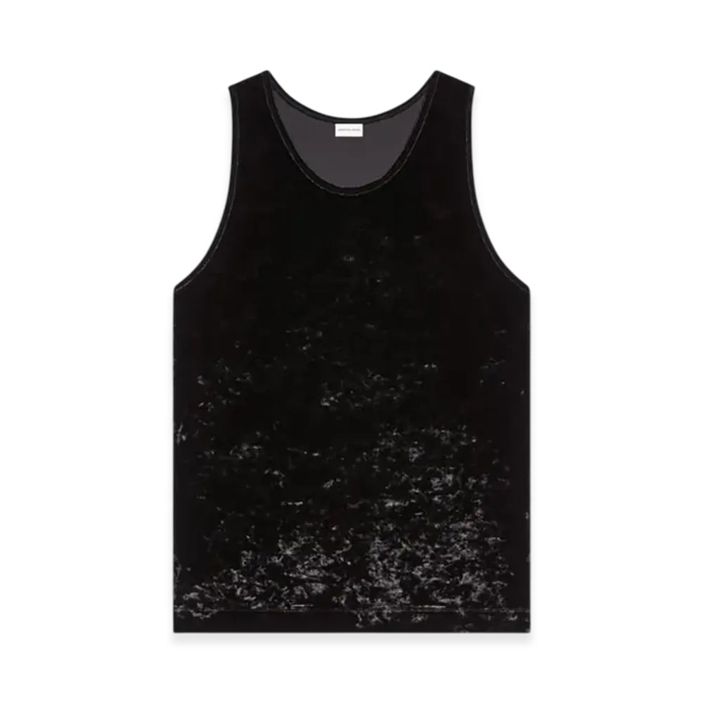 DRIES VAN NOTEN Velvet Tank Top "Black"