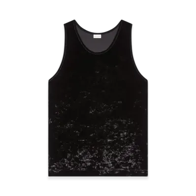 DRIES VAN NOTEN Velvet Tank Top "Black"