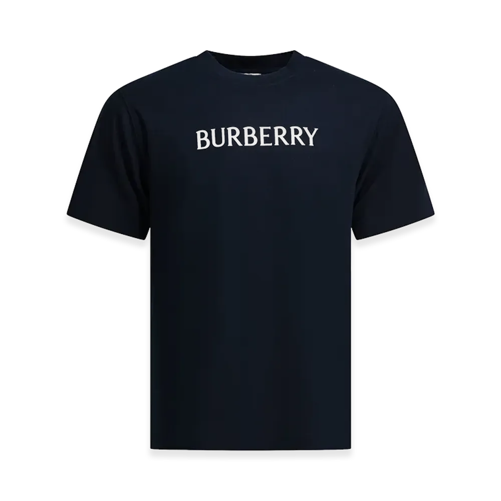 Burberry Cotton T-Shirt With Logo "Blue"