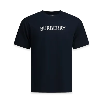 Burberry Cotton T-Shirt With Logo "Blue"