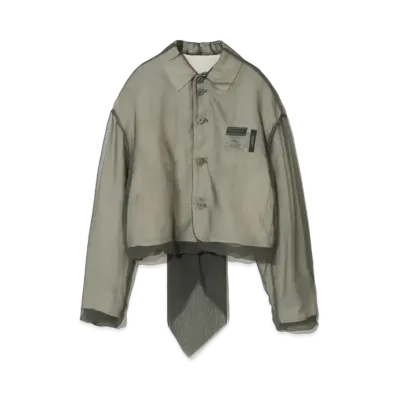 UNDERCOVER Organdy Overlay Linen Jacket "Ivory"