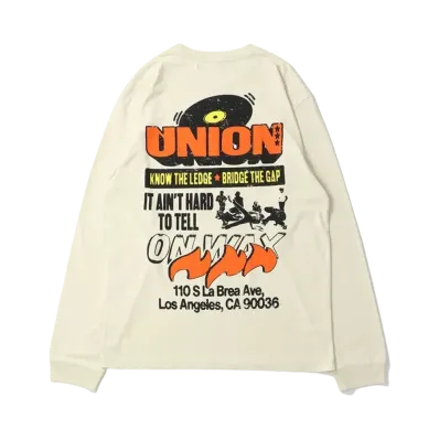 UNION On Wax LS Tee "Bone Pigment"