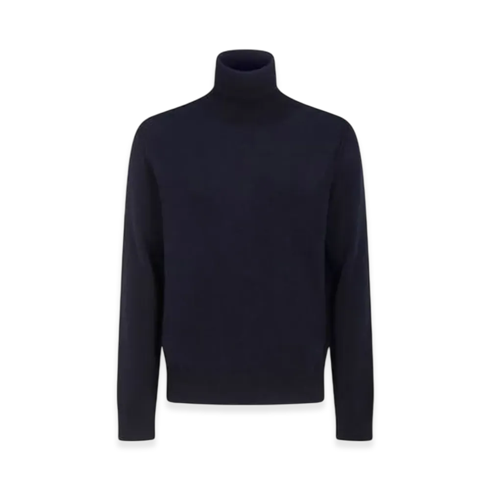 Maison Margiela High-Neck Cashmere Sweater "Navy"