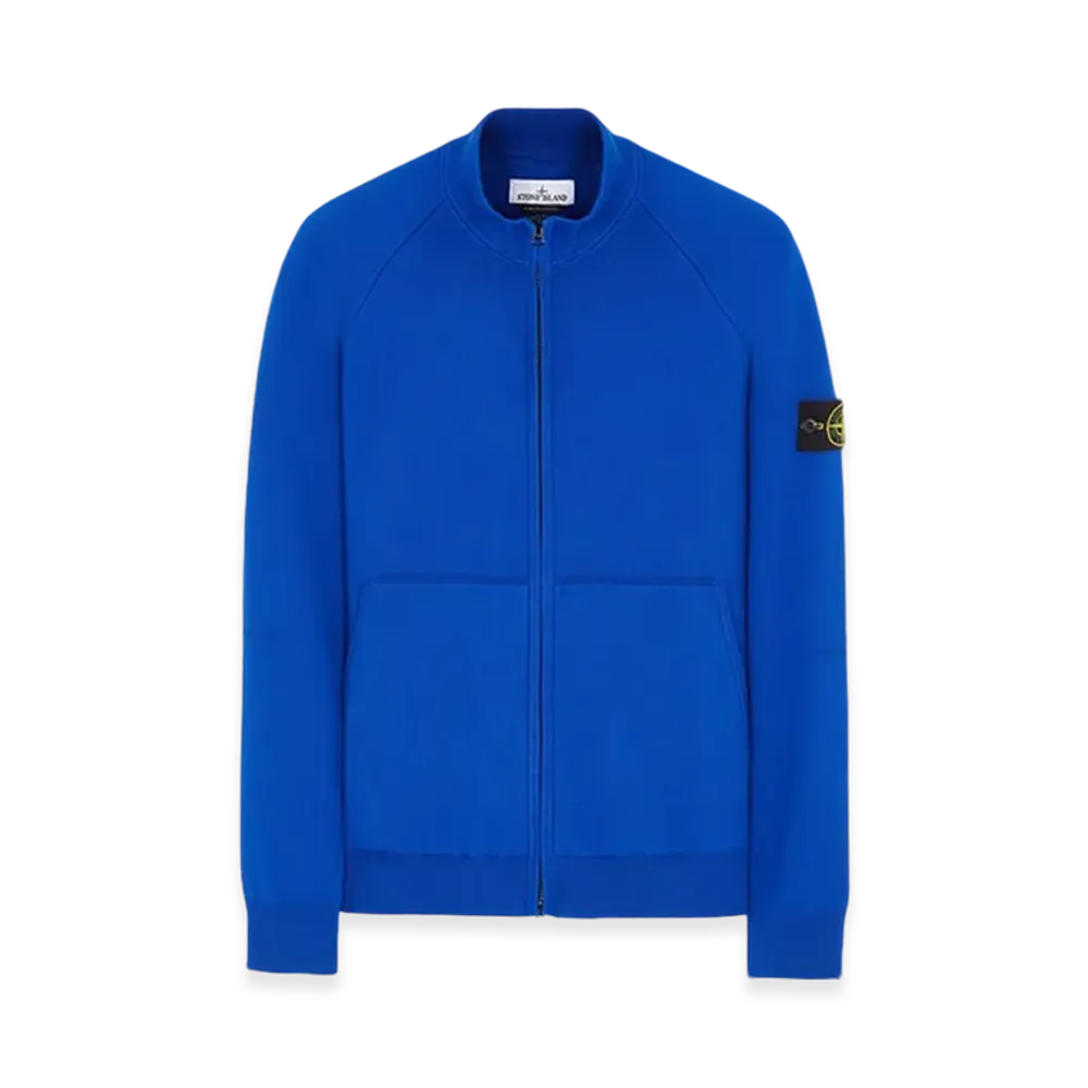 Stone Island 528A6 Soft Cotton Cardigan Knit - 23FW "Ultramarine Blue"