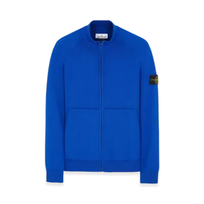 Stone Island 528A6 Soft Cotton Cardigan Knit - 23FW "Ultramarine Blue"
