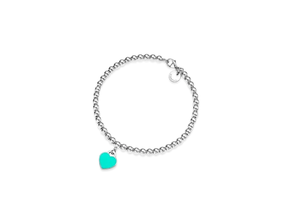 Tiffany & Co. Return to Tiffany Bead Bracelet Diamond 4mm "Silver/Tiffany Blue"