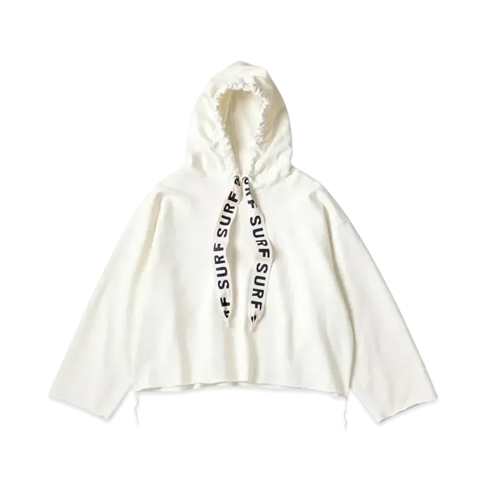 KAPITAL Fleece Catfish Surf Hood Sweatshirt "Off White"