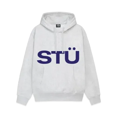 Stussy All Caps Hoodie "Ash Heather"