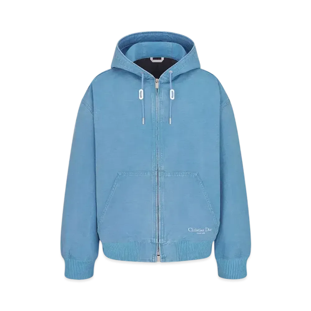 Dior Men's Christian Dior Couture Hooded Sweatshirt Cotton Denim "Blue"