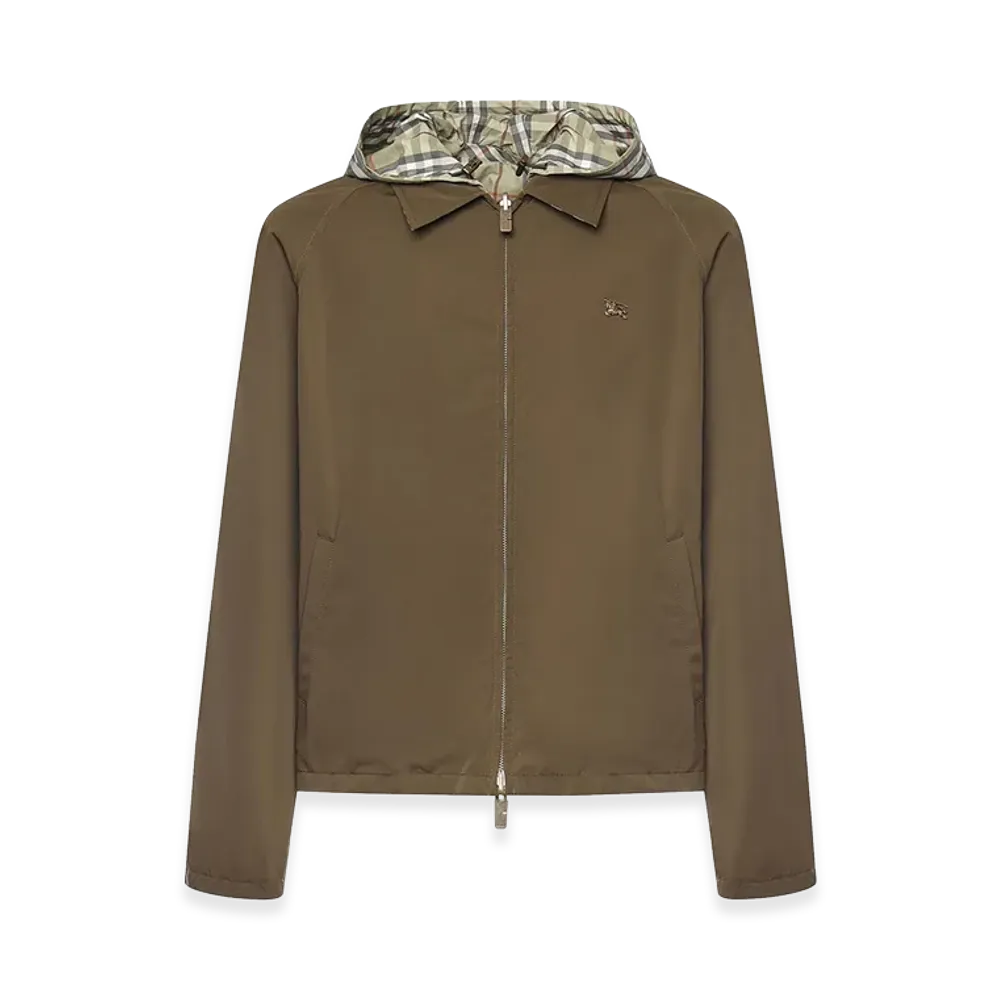 Burberry Reversible Check Cotton Jacket "Green"