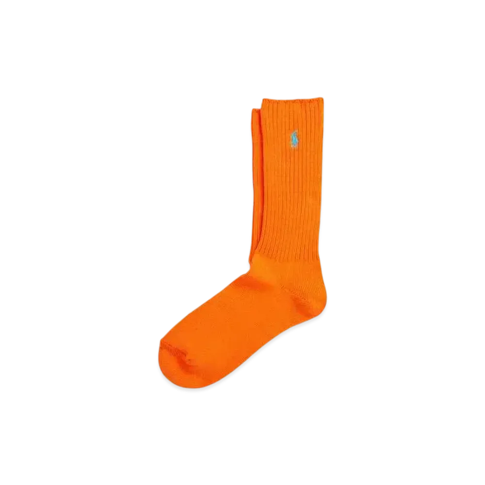 Polo Ralph Lauren Cotton Blend Crew Socks "Orange"