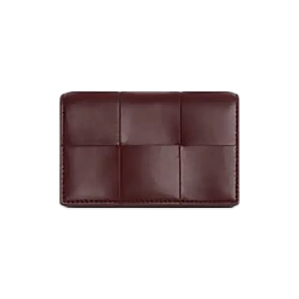 Bottega Veneta Cassette Business Card Case "Madder Brown/Rosewood"