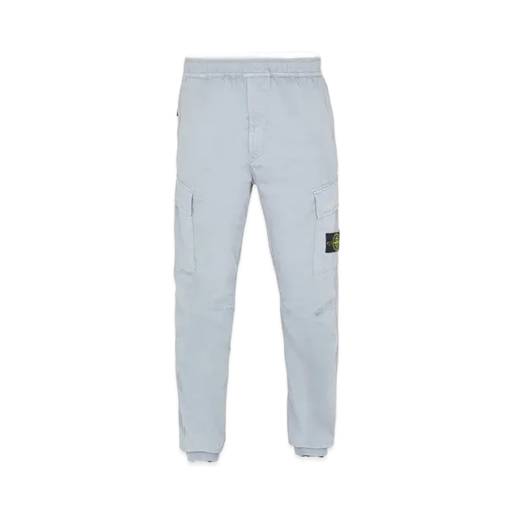 Stone Island 31314 STRETCH COTTON WOOL SATIN_REGULAR TAPERED FIT "Pearl Grey"