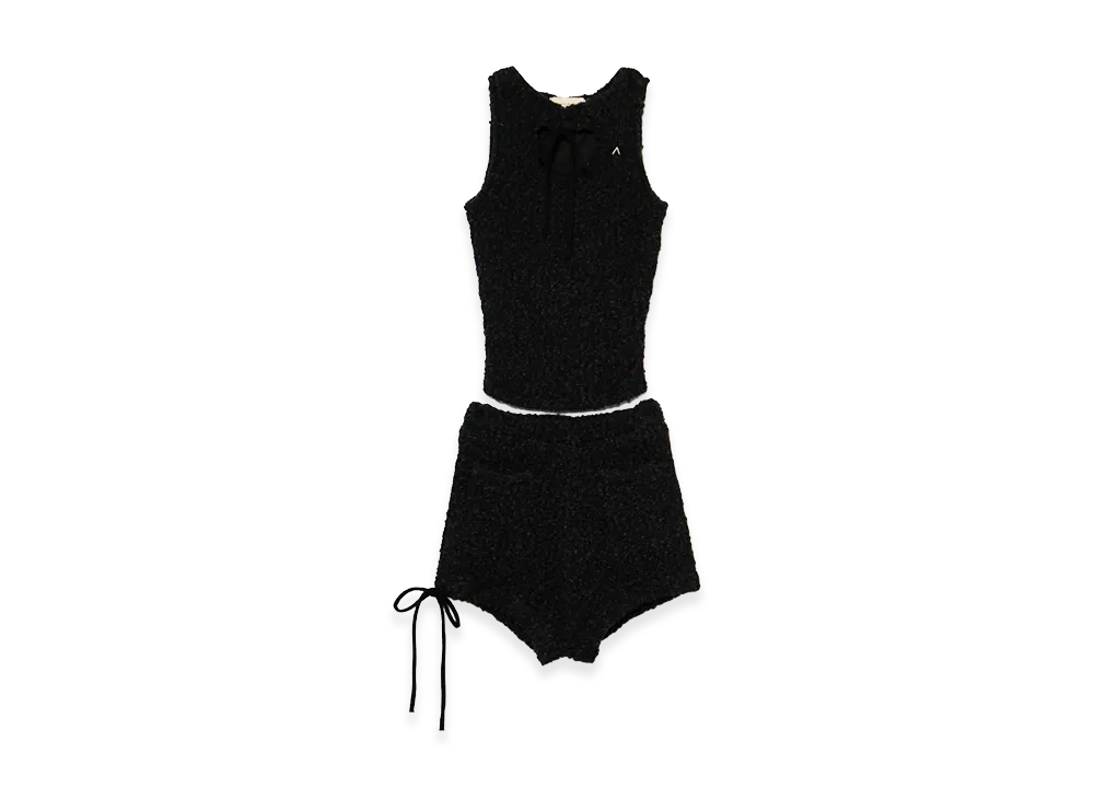 ANDMARY Women's Meow Ribbon Set Up "Black"