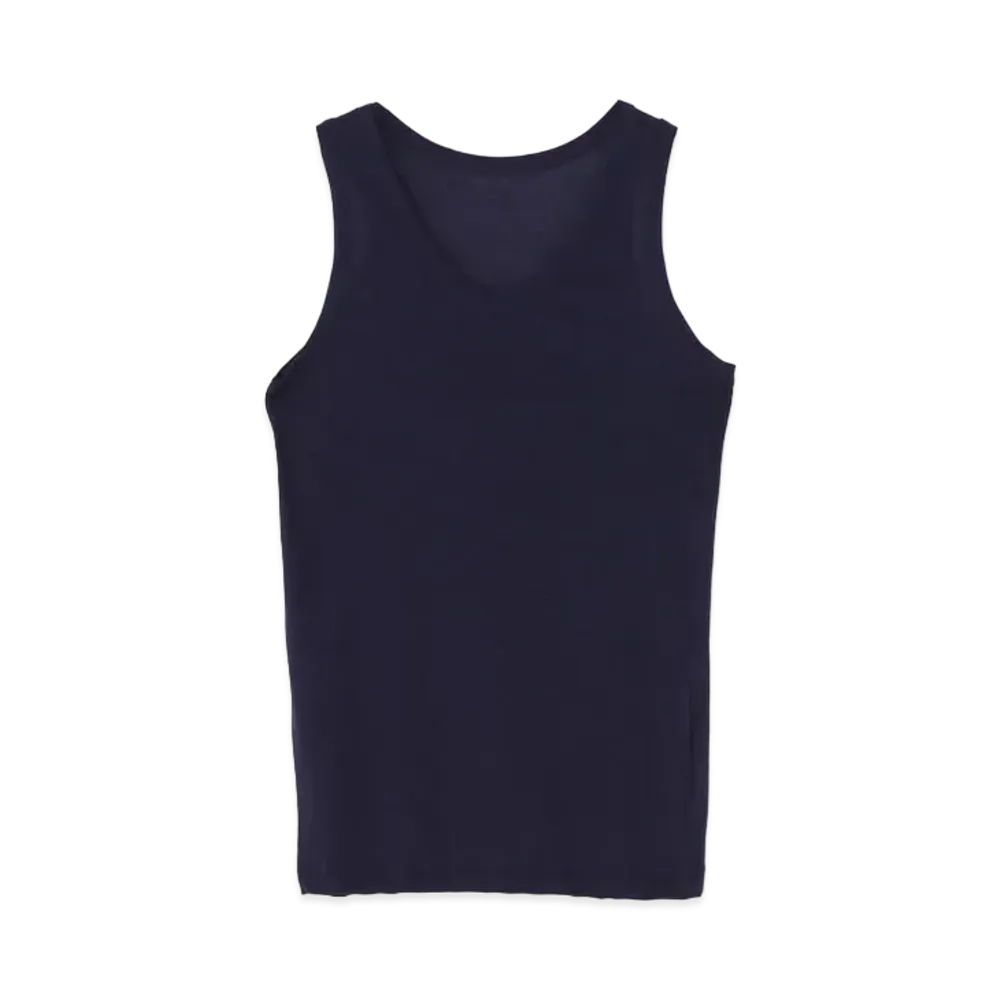 Yohji Yamamoto 80/-COSMORAMA HIGH GAUGE PS TANK TOP "Navy"