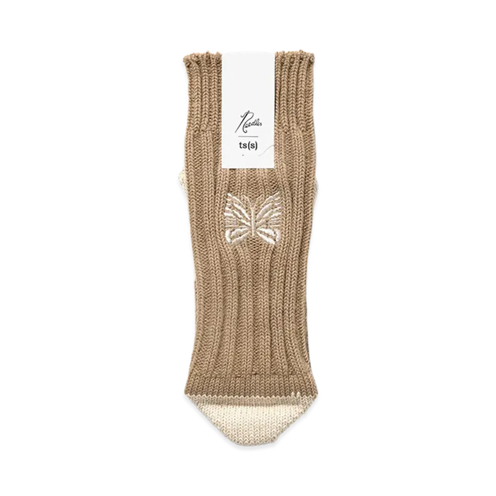 NEEDLES x ts(s) Unpaired Cotton Rib Sock "Beige"