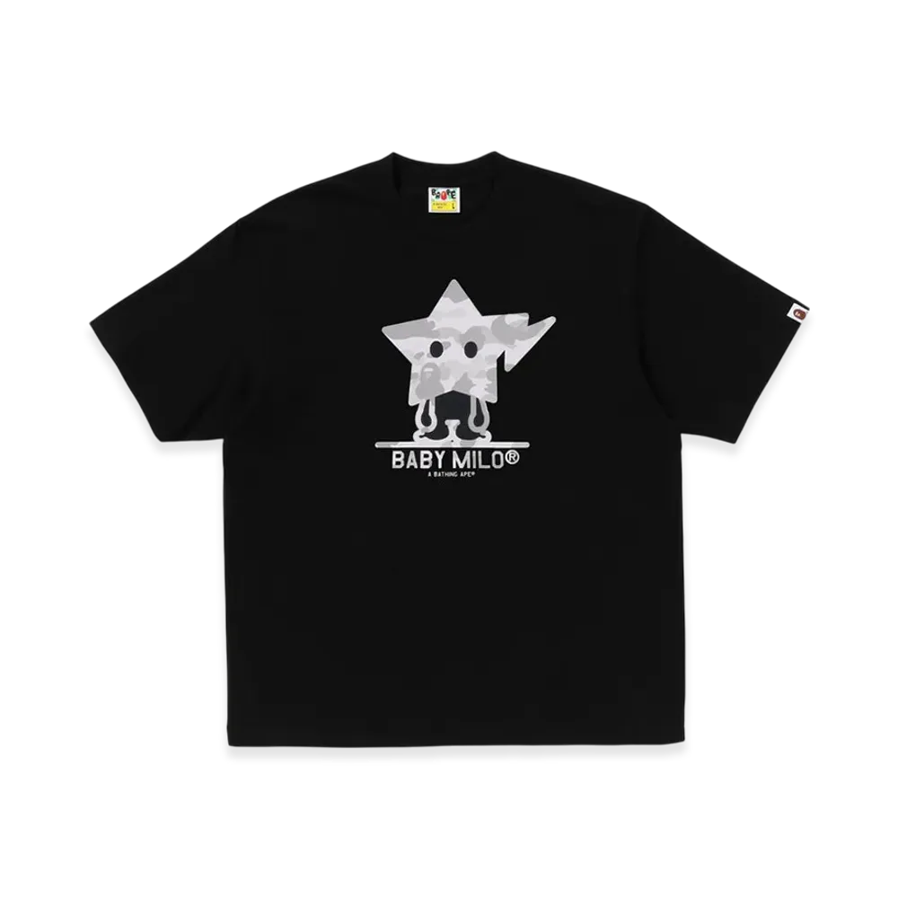 A BATHING APE Color Camo Baby Milo Sta Relaxed Fit Tee "Black"
