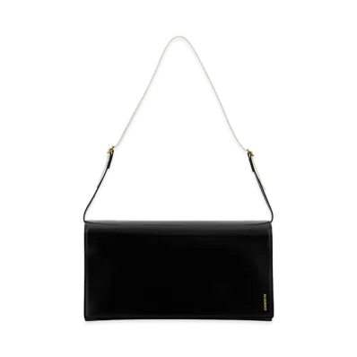 Jil Sander Women's Leather Medium File Shoulder Bag "Black"