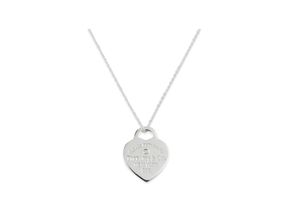 Tiffany & Co. Return to Tiffany Small Heart Necklace with Diamond "Silver"