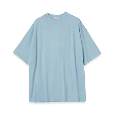 YOKE Super 120'S Washable Wool Jersey T-Shirt "Blue"