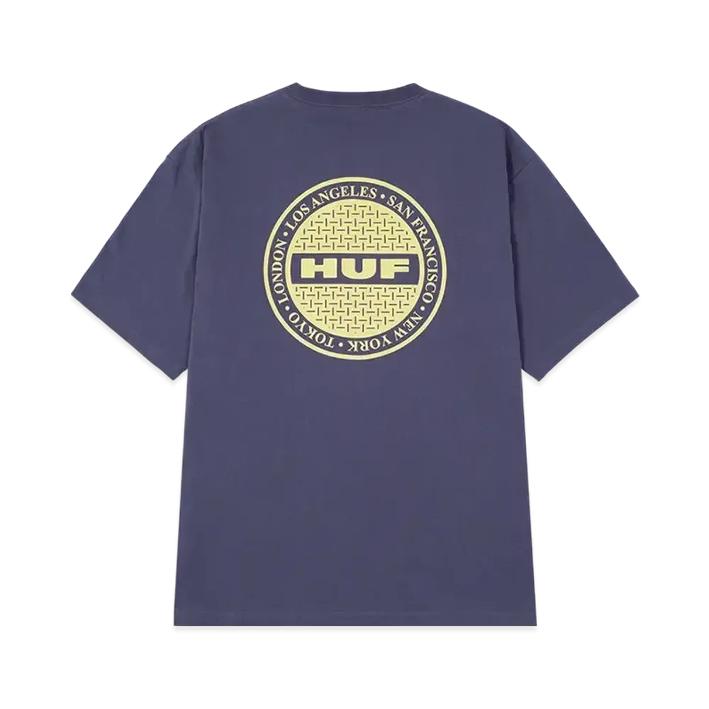 HUF Summer 25 Manhole Tee "Navy"