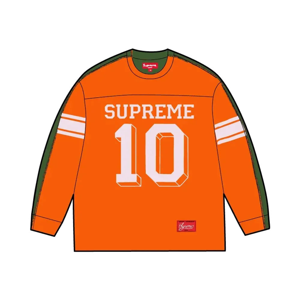 Supreme Split L/S Football Top "Orange"