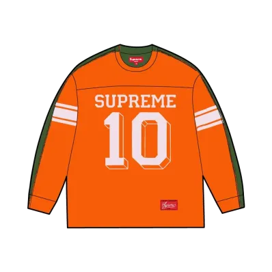 Supreme Split L/S Football Top "Orange"