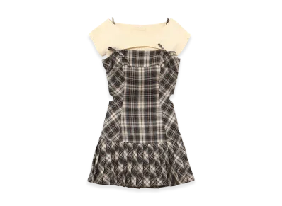 ANDMARY Women's Karen Check Mini Dress "Beige"