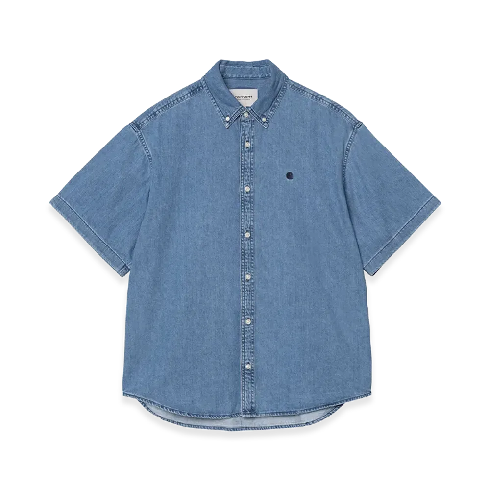 Carhartt WIP S/S Lucas Shirt "Blue(Stone Washed)"