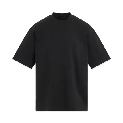 BALENCIAGA MENS BB Logo T-shirt "Medium Fit Washed Black"