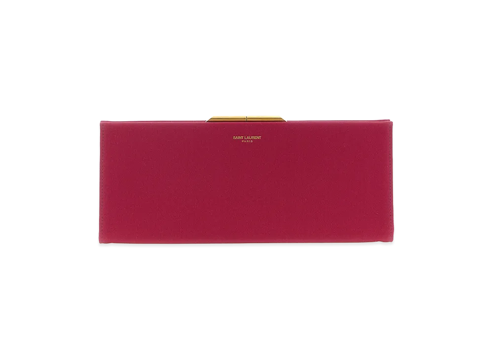 Saint Laurent Women's Midnight Piccola Clutch "Fuchsia"