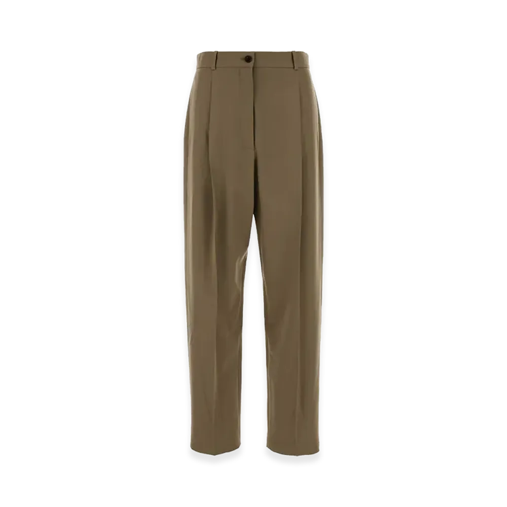 The Row Women's Wool Gianni Pant "Army Green"