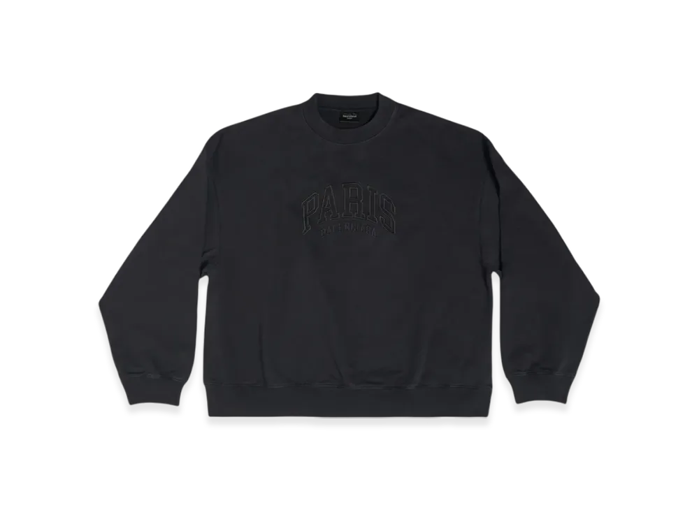 BALENCIAGA Women's Cities Paris Regular Fit Sweatshirt "Black"