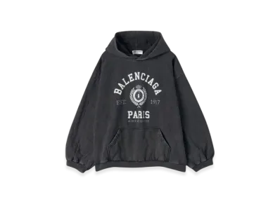 BALENCIAGA Women's College 1917 Hoodie "Black"